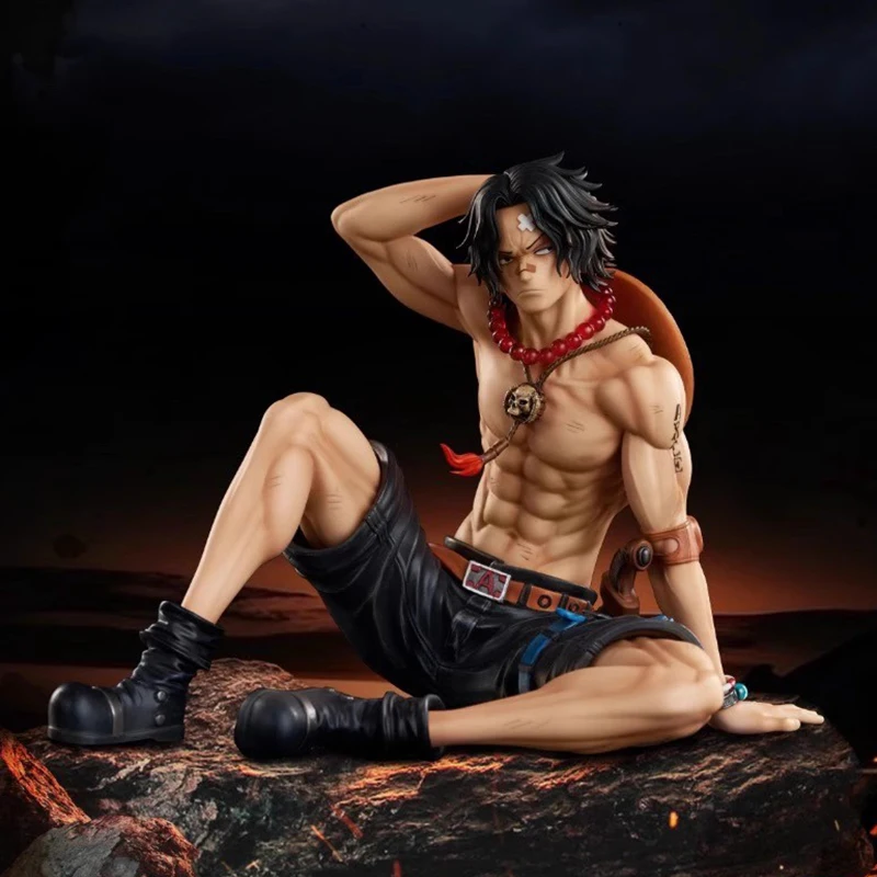 One Piece Figures GK Portgas·D· Ace Action Figures Wounded Ace Anime PVC Collection Model Ornament Toys Birthday Doll Gifts