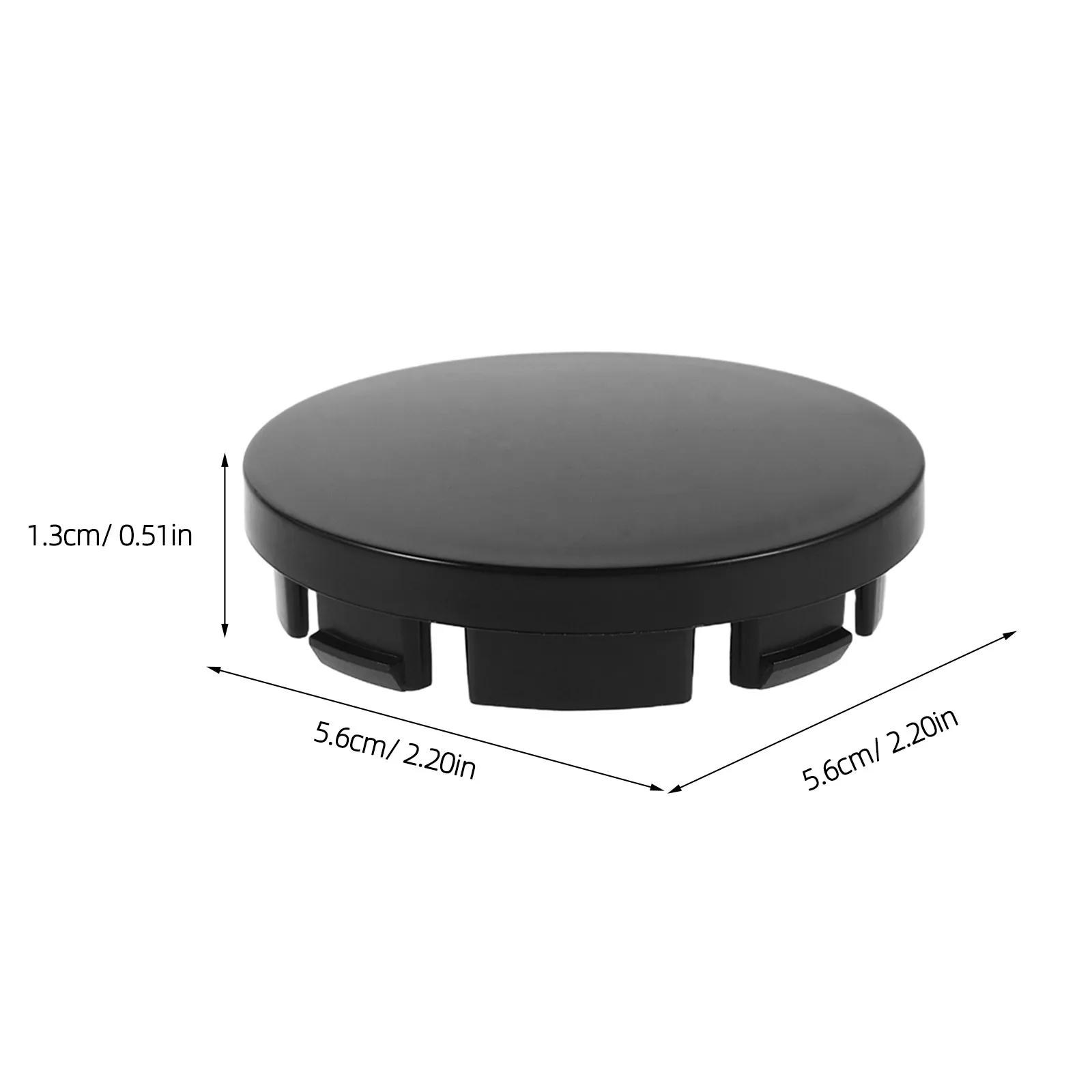 4Pcs Car Wheel Center Caps 56Mm ABS Plastic Snap-in Anti-Fall Rim Hub Replacement Caps Protective Cover for Most Vehicles Black
