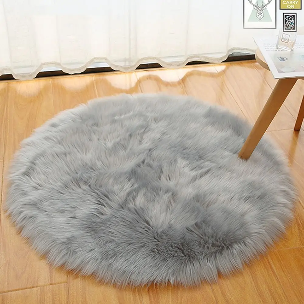 30/50/70cm Long Plush Carpet Artificial Wool Rug Bedside Rug Soft Warm Hairy Carpet Seat Fur Mat for Bedroom
