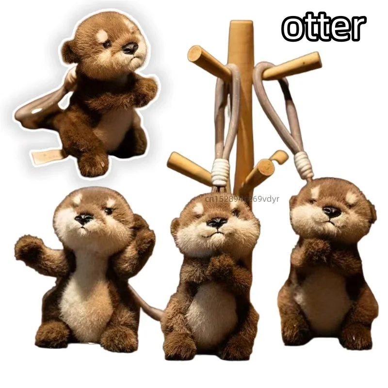

15 см мягкие очаровательные стоячие пожелания выдры коричневый мультфильм сумка для ключей кулон брелок плюшевые животные куклы подарки на день рождения домашний декор