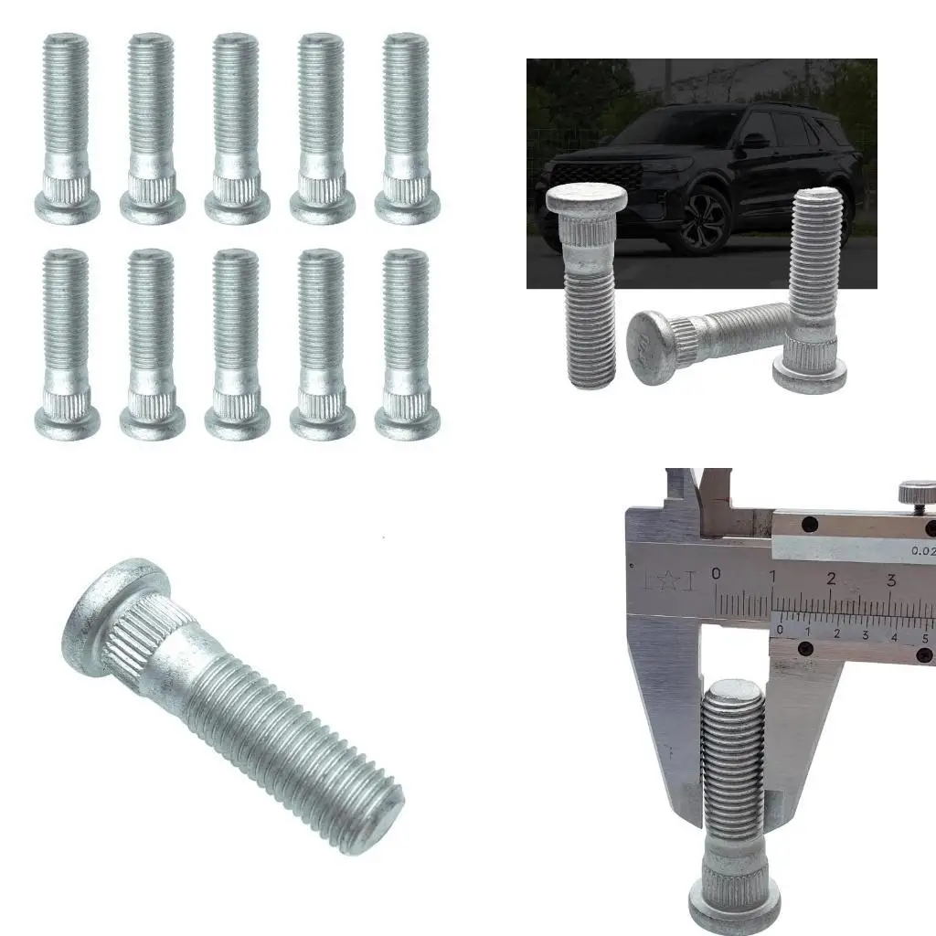 

02DE Extended Wheel Suspension Hub Tire Screw Press Studs forTrailer Campers Caravans