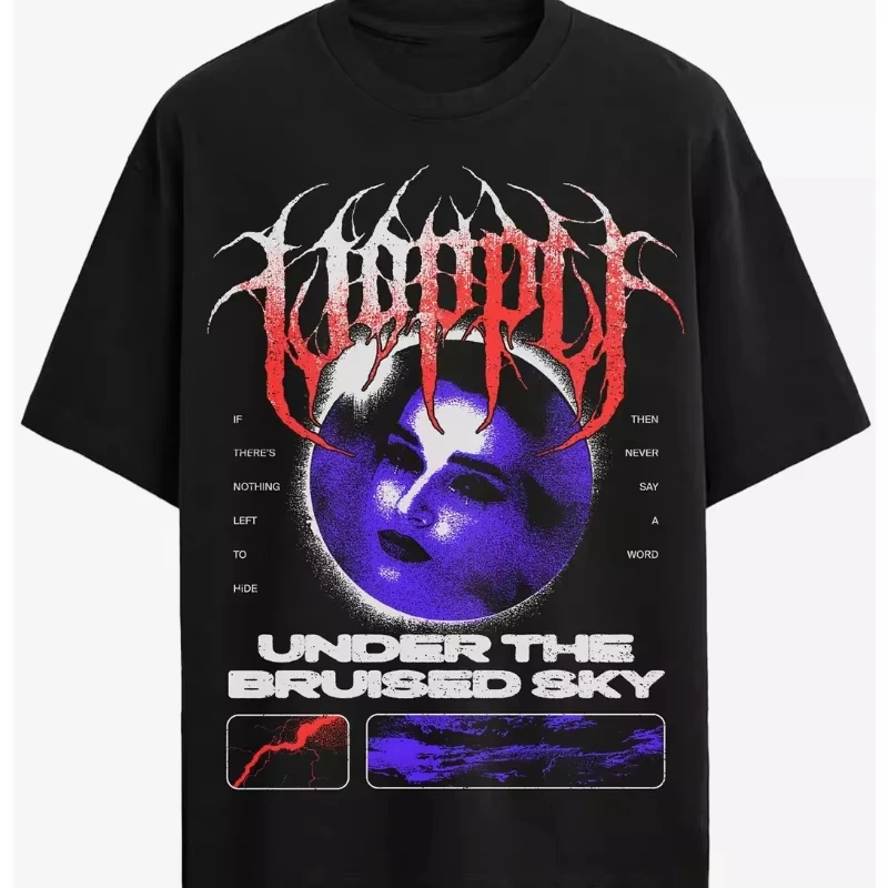 Poppy Empty Hands Bruised Sky New Album Graphic Tee Y2K Hip Hop Unisex O‑Neck Short Sleeve Oversized Summer Tops
