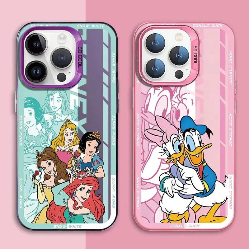 Duck Snow White Goofy Maleficent IMD Matte Phone Case for iPhone 15 14 13 12 Pro Max Plus Solid Cover Anti-Fingerprint Funda