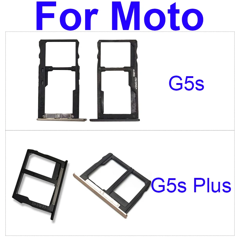 Sim Card Tray Holder For Motorola Moto G5s XT1799 G5s Plus XT1794 XT1795 XT1797 XT1803 XT1804 Sim Reader Socket Repair Parts