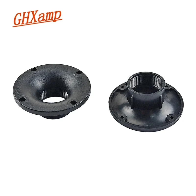 GHXAMP 3 inch 80mm Small Size Horn Tweeter Plastic Threaded Mouth 34mm Speaker Repair Accessories 4inch 95mm 2PCS