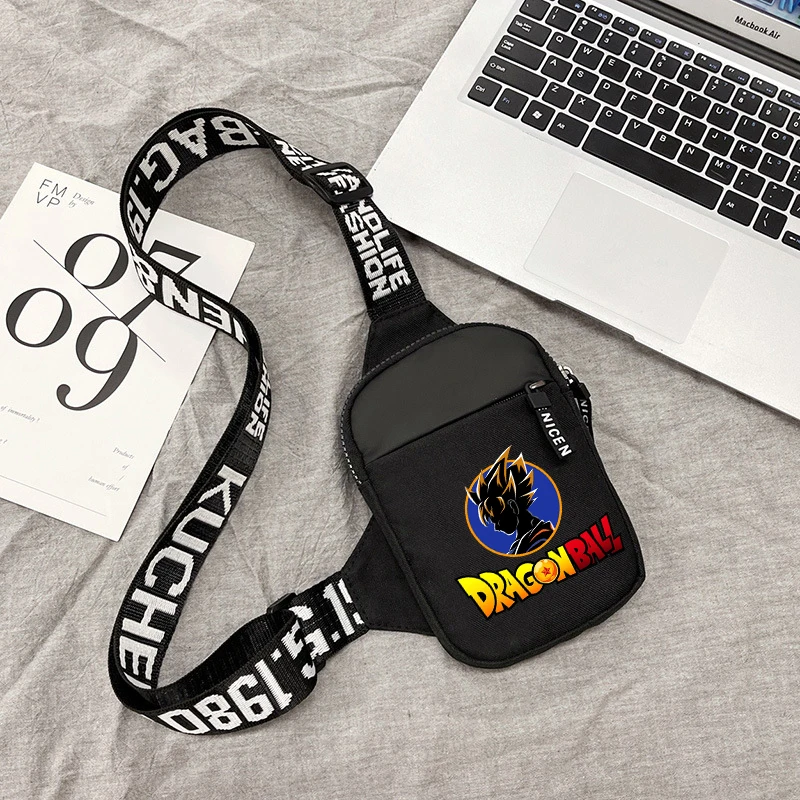 Dragons Ball Sports Chest Bag Men Small Mobile Phone Anime Figure Messenger Bags Boy Waist Bags Multi-Function Carry-on Bag Gift