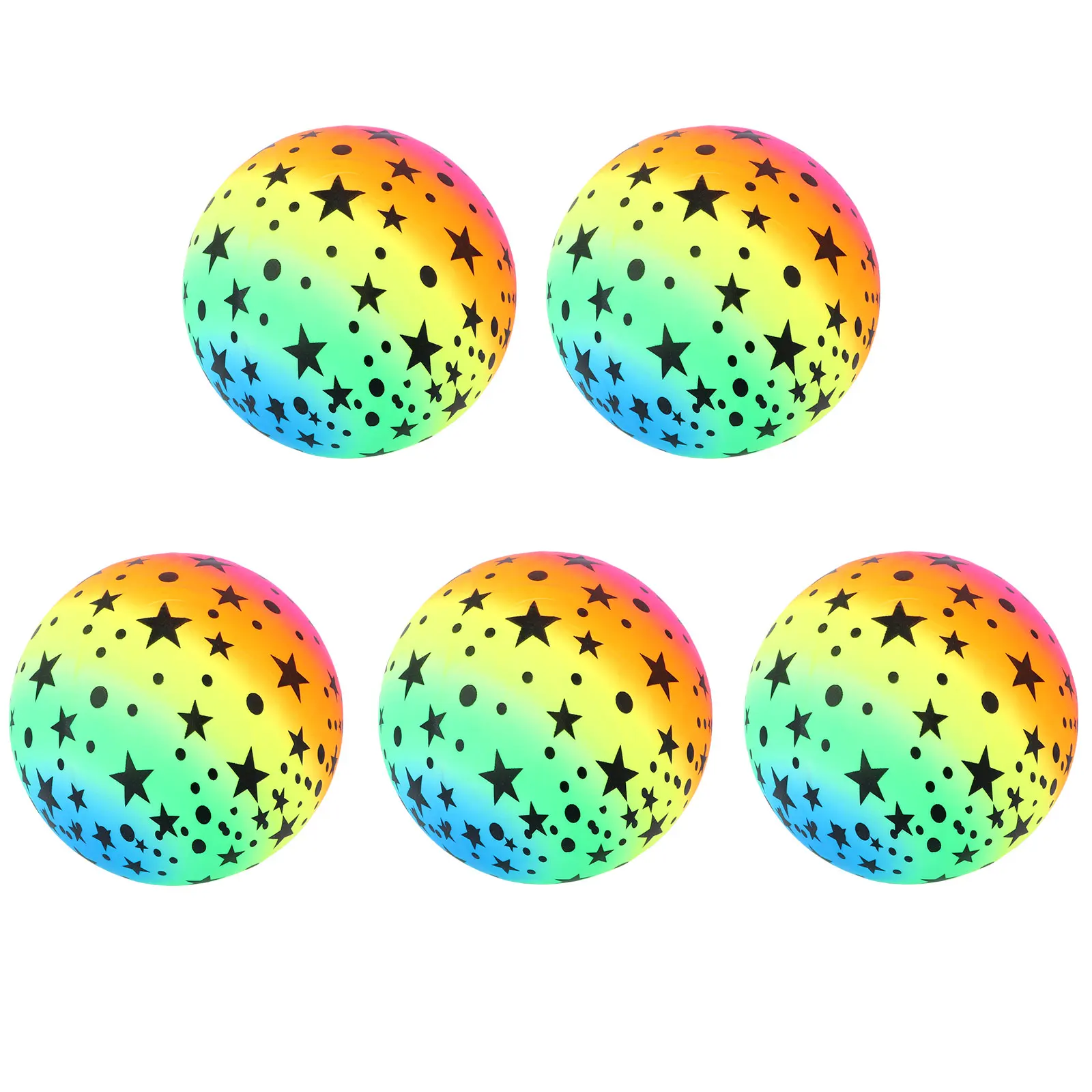5 Pcs Beach Ball Kids Playing for Pool Handball Bounce Flaping Kickball Gradient Elastic