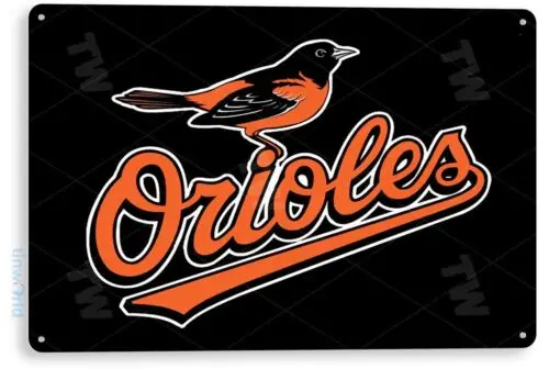 1p, TIN SIGN Orioles Baseball Baltimore Металлический декор Настенный магазин Карточный магазин Бар A548