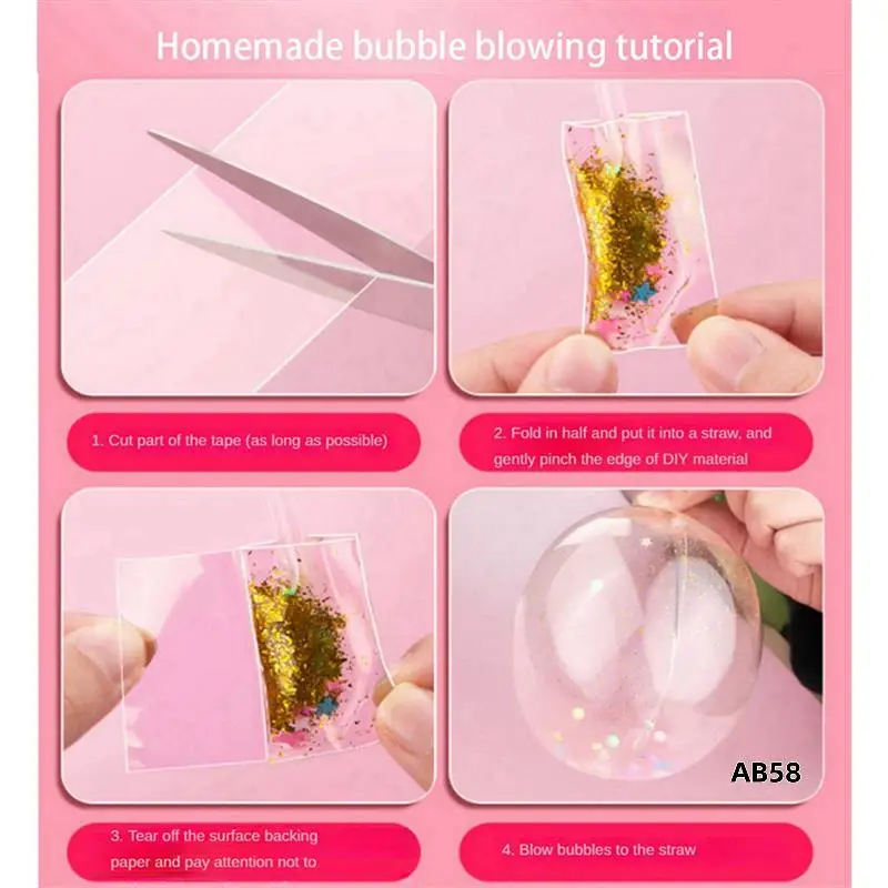 

2X нано-лента для разминания пузырей, полный набор нано-ленты, двусторонняя лента, паста для выдувания пузырей, игрушка, наклейки, ленты