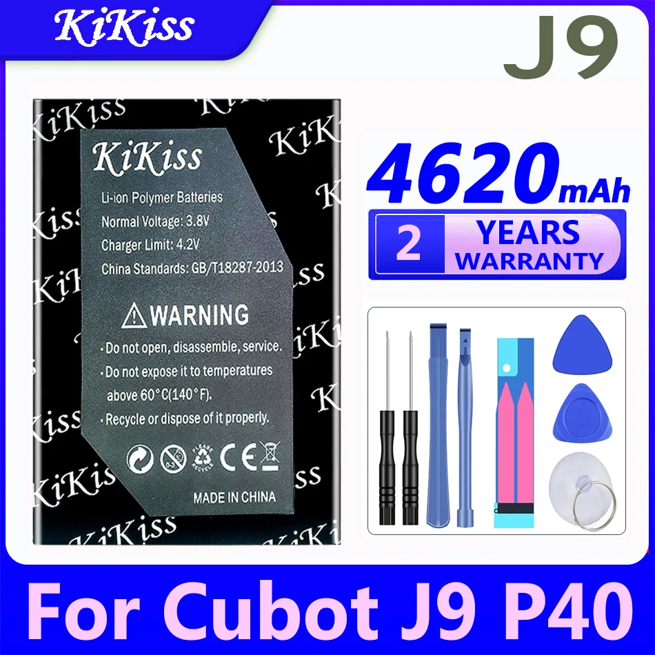 KiKiss 4620mAh Battery For Cubot J9 P40 Mobile Phone High Quality Replacement Batteries