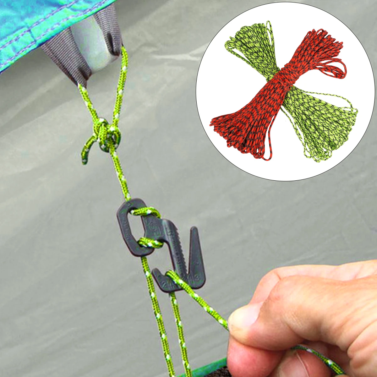 

2pcs Diameter 5mm Cores 31m Survival Parachute Cord Lanyard Camping Climbing Camping Rope Hiking Clothesline fo