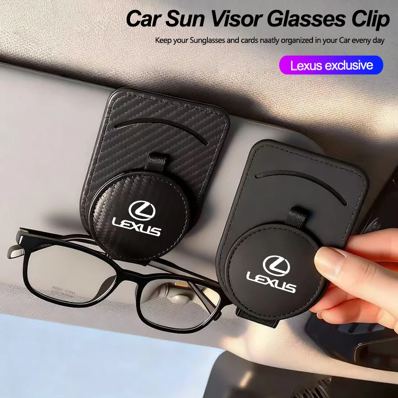 

Car Sticker Car Sun Visor Glasses Clip Magnetic Sunglasses Holder For Lexus F SPORT RX300 IS200 IS250 ES350 Ct200h UX250h NX300h
