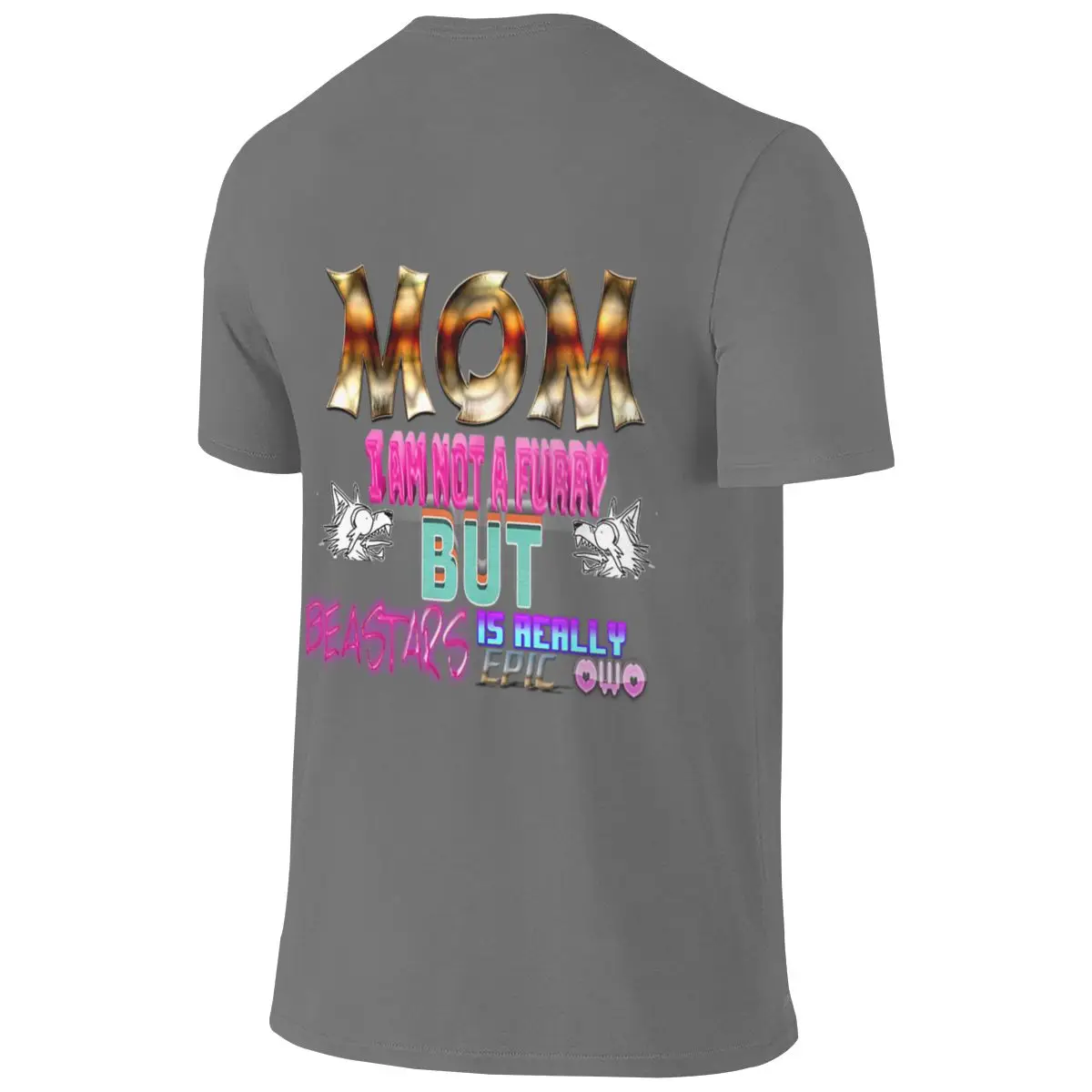 Mom I M Not A Furry But Beastars Is Really Epic Full Of Cotton Feeling Reversible T-shirt Light Sports Double Edging Tee