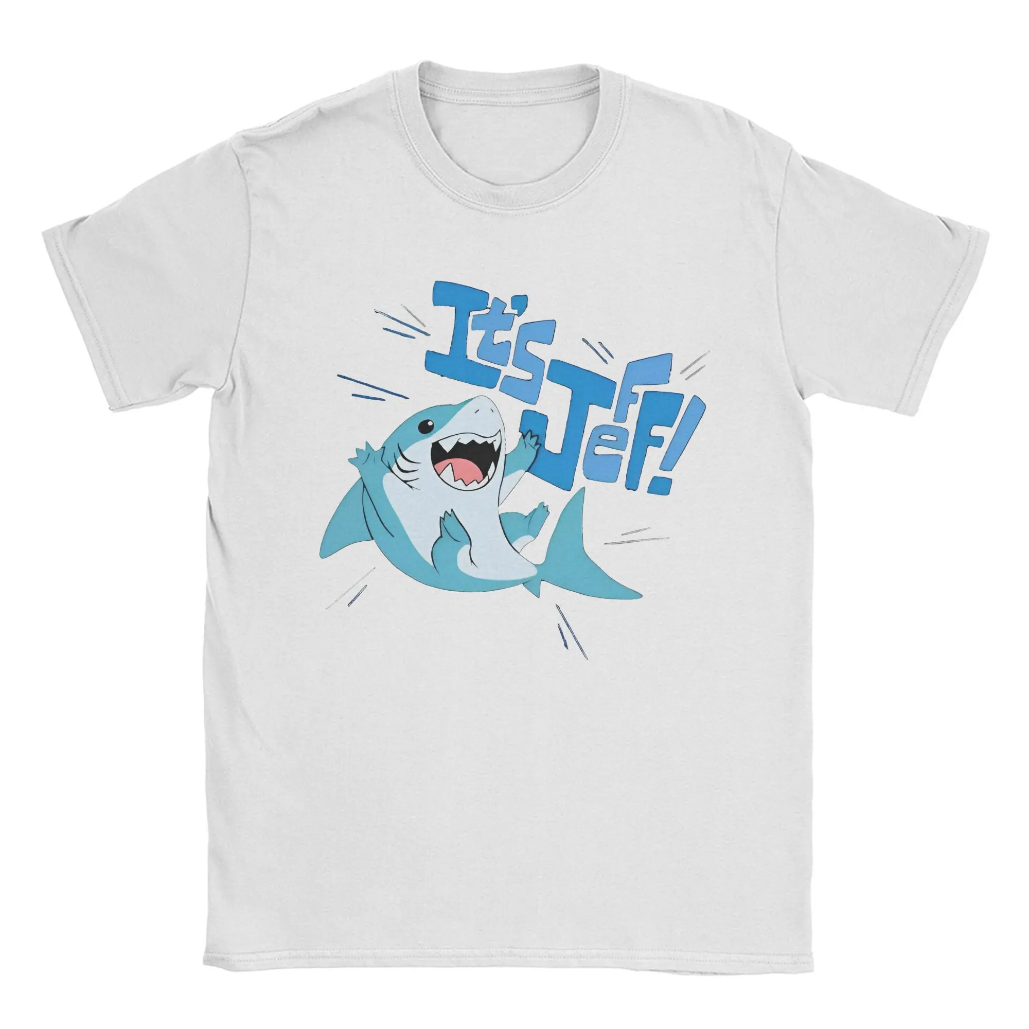 It's Jeff  T Shirt Men Women 100% Cotton Funny T-Shirt Round Collar Jeff The Landshark Tee Shirt Short Sleeve Tops Birthday Gift