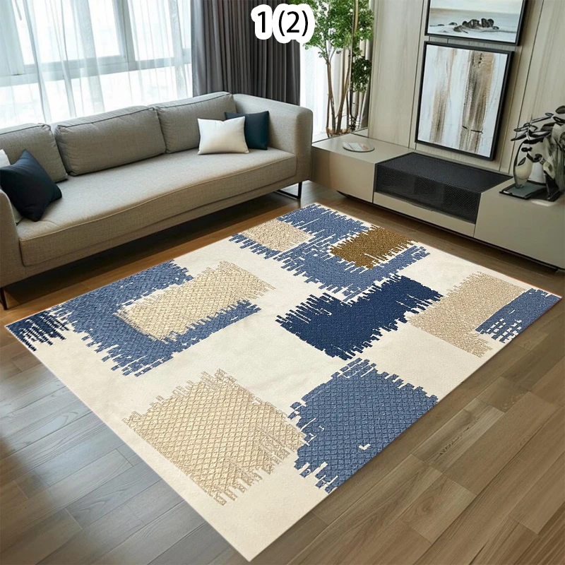 Morandi Geometric Triangle Area Rug Modern Minimalist Soft Non-Slip Large Floor Carpet Boho Home Decor for Bedroom Living Room