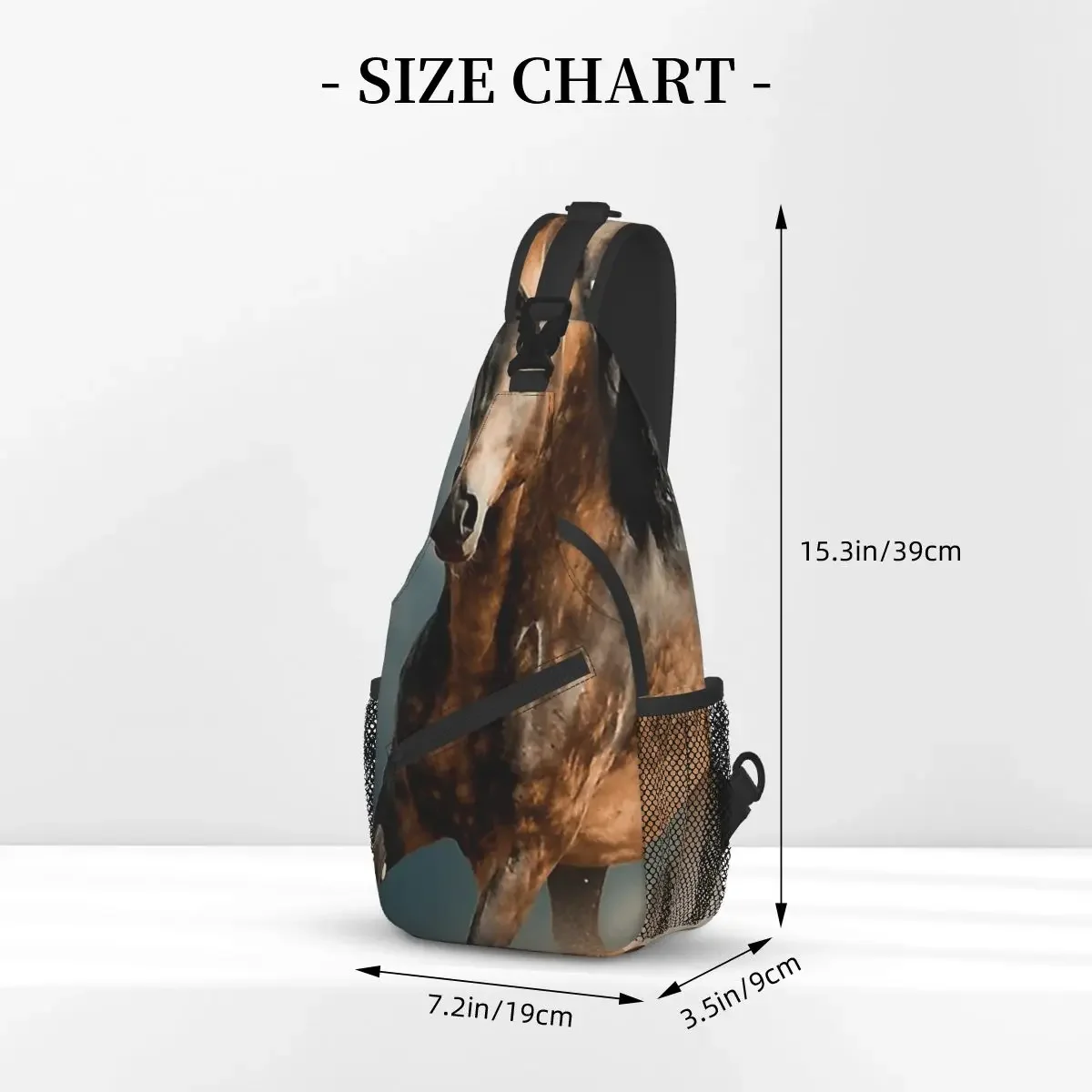 Poster Crossbody Chest Bags Galloping Horse Run Quickly Pockets Travel Pack Messenger Sports Teens Shoulder Bag Unisex