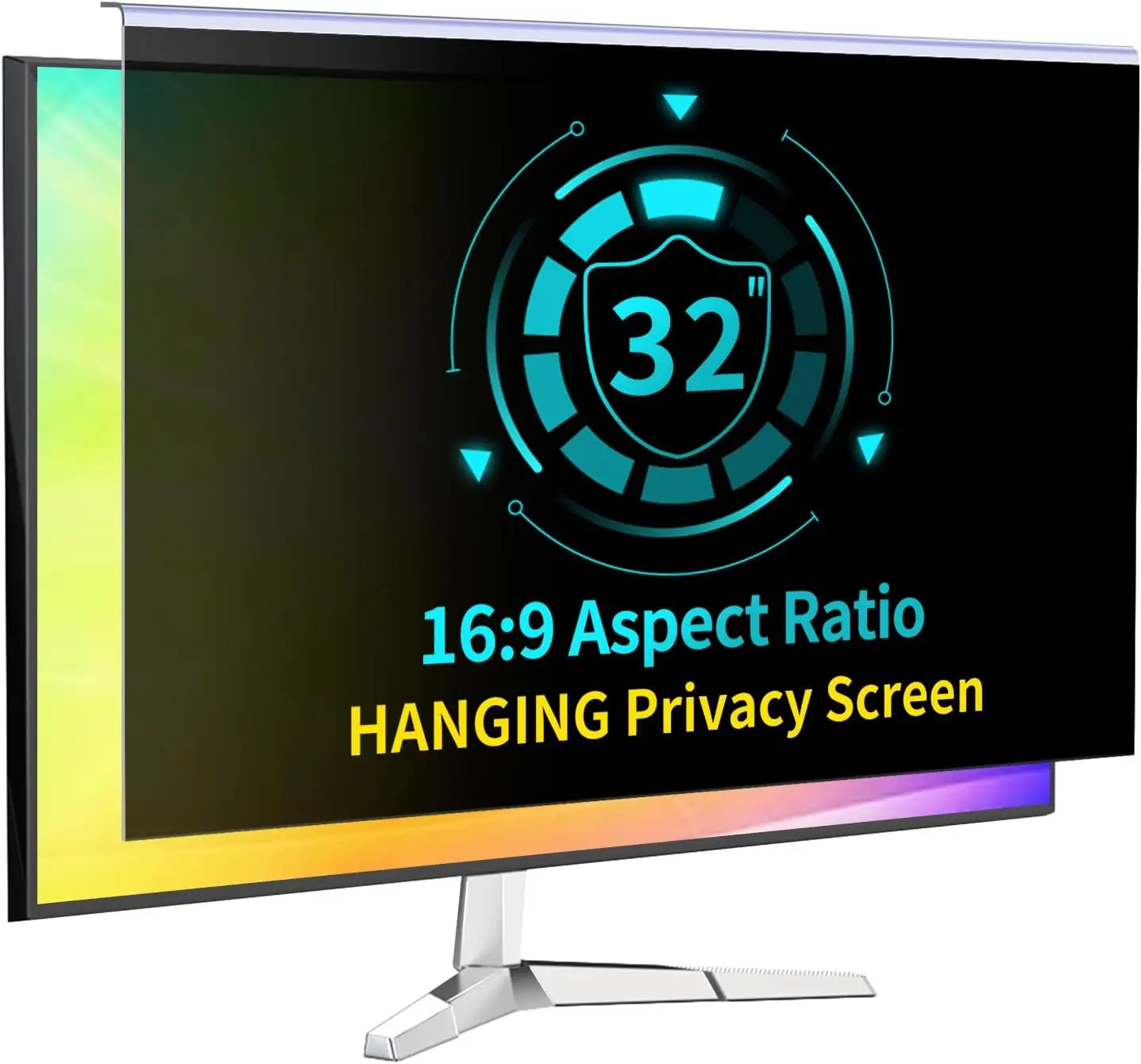 

32-Inch Privacy Screen for 16:9 Monitor - Anti-Blue Light and UV Filter, Hanging Type