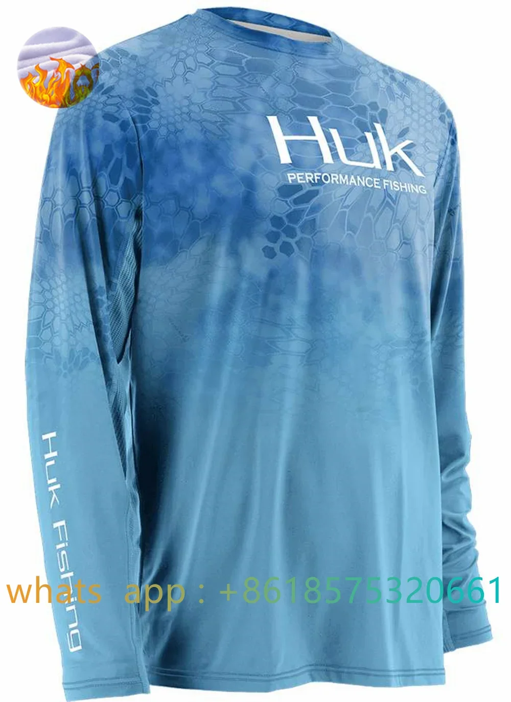 Winter HUK Fishing Shirt Performance Clothing Long Sleeve Camouflage Sweatshirts Keep warm Protection Hiking Fishing Tops Pesca