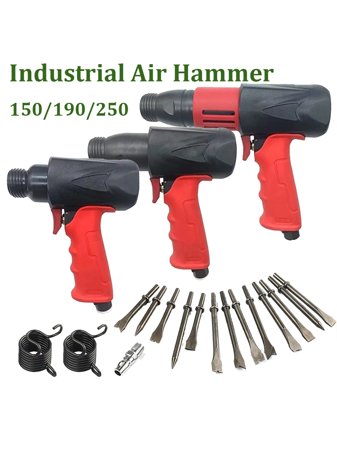 150/190/250 Air Shovel Pneumatic Shovel Air Hammer Wind Hammer Brake Pad Rust Remover Gun Head Chisel Air Pick Wind Pick Tool