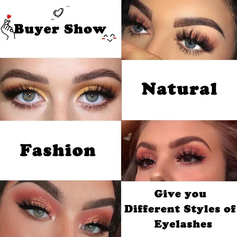 AMAOLASH Dropshiping Makeup 3D Mink Lashes Fluffy Soft Full Fake Eyelashes Natural False Eyelashes Wispy Lash Extension D101