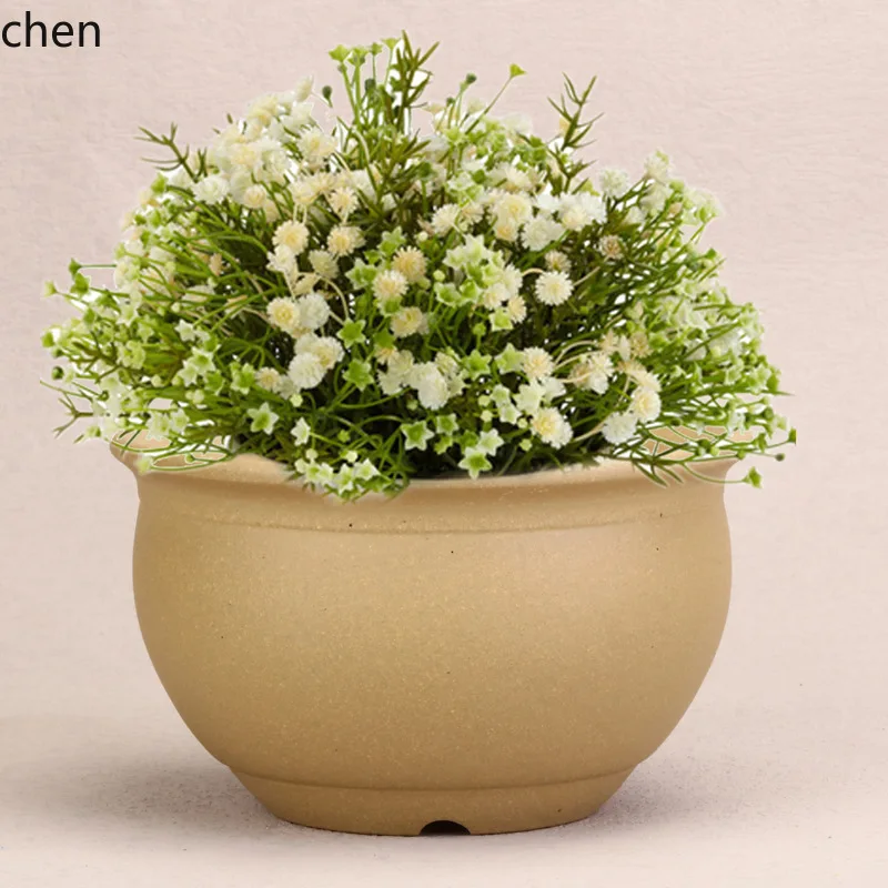 HYS ceramic flower pot zisha small pot office green plant pot