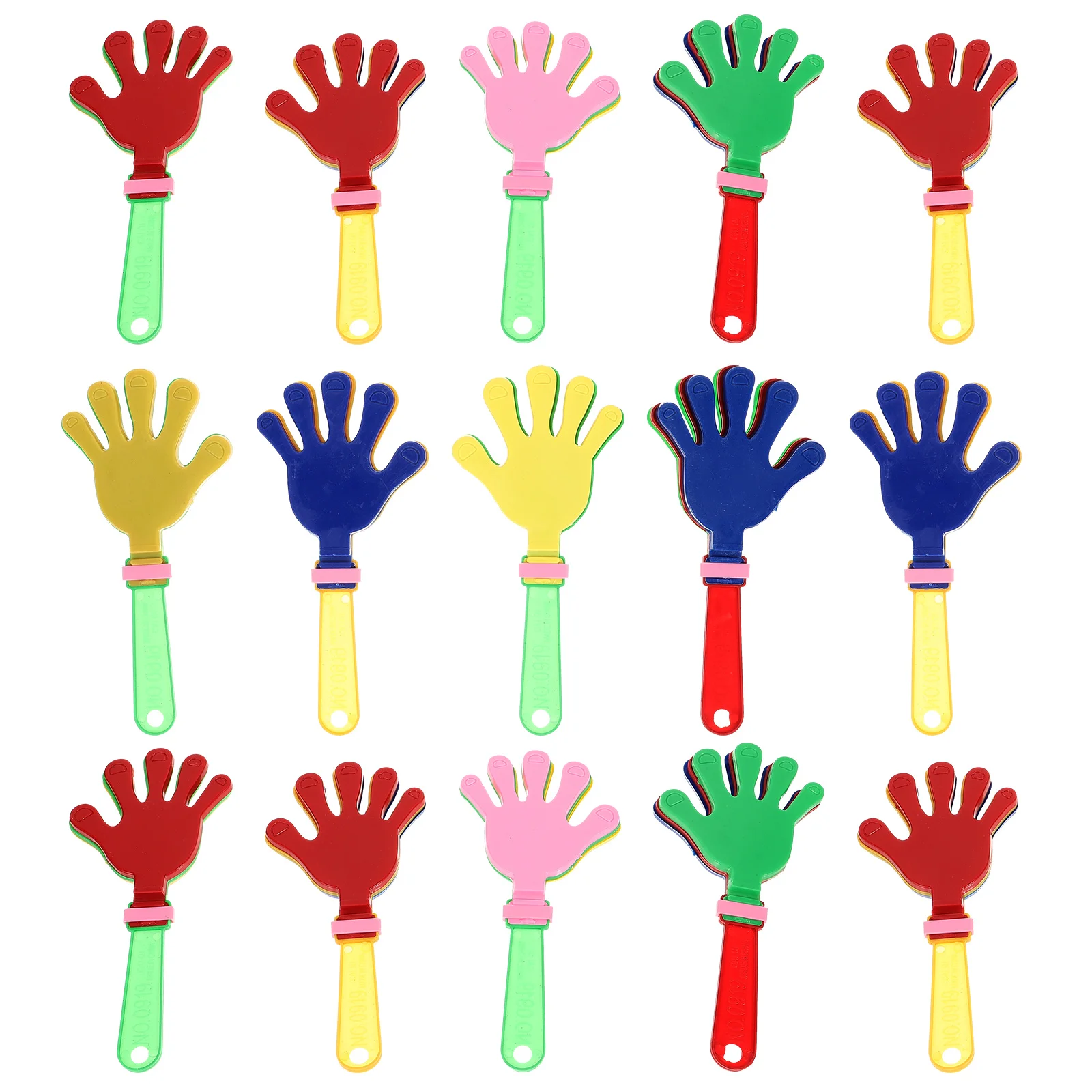 20 Pieces Hands Plastic Bright Color Lightweight Party Carnival Fiestas Clappers Maker Cheer Prop