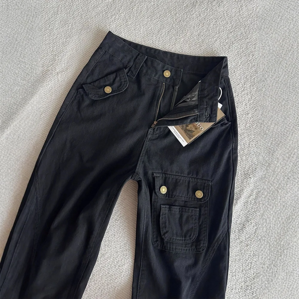 جينز رجالي 2026 ربيعي عصري متعدد الجيوب جينز رجالي بقصة ضيقة مستقيمة من قماش الدنيم