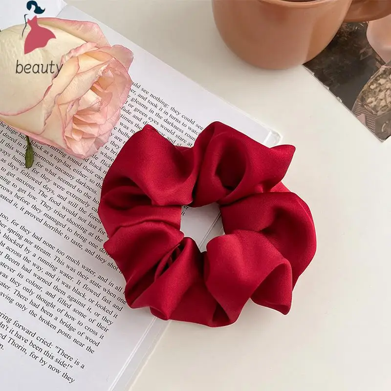 Scrunchie de seda elástico para mujer, banda para el cabello Multicolor hecha a mano, soporte para cola de caballo, diadema, accesorios para el cabello