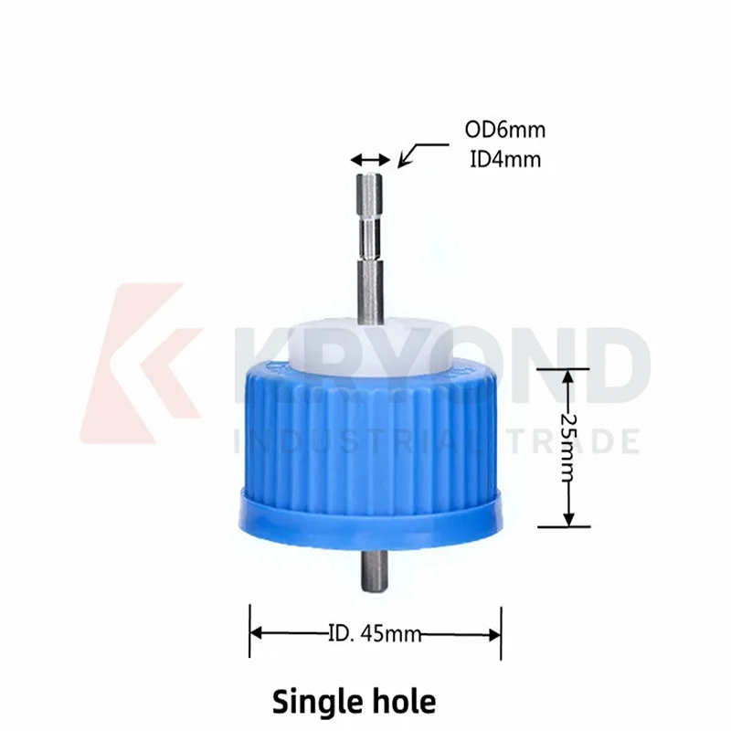 Fermentation Tank Reactor Feed Cover Silicone Jar Lid with SS Bards Blue Headspace Cap Silicone Refill Cover Original Product