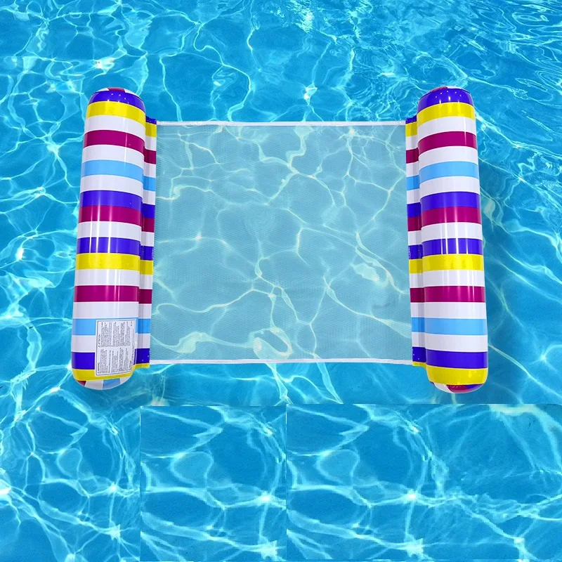 Zomer Zwemmen Opblaasbare Drijvende Watermatrassen Hangmat Streep Lounge Stoelen Zwembad Watersport Speelgoed Drijvende Mat Zwembad Speelgoed Kinderen