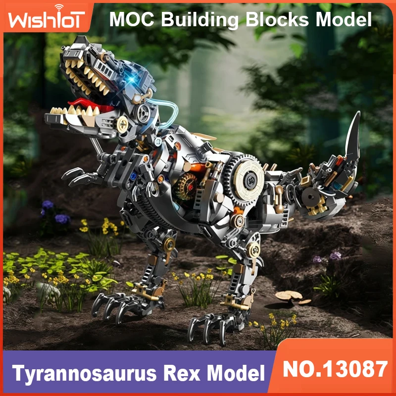 

13087 Mechanical Tyrannosaurus Rex Model 1268pcs Building Blocks Bricks Animal Kit Animal World Assembly Toy for Birthday Gifts
