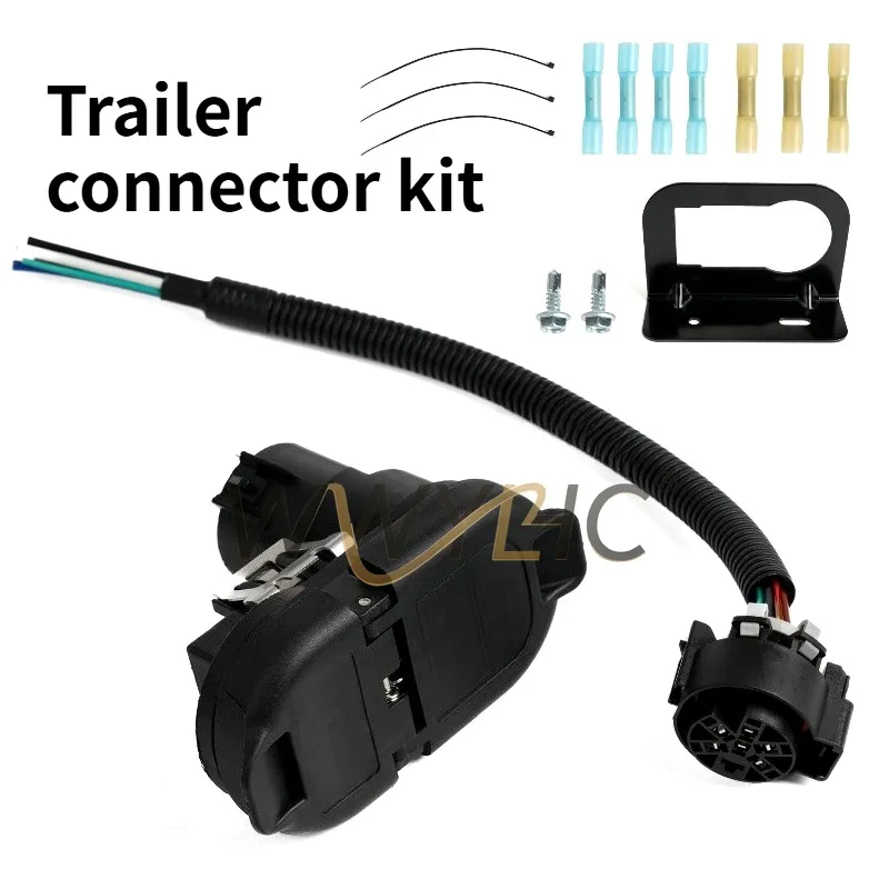 Suitable for  Trailer Connector Kit 7-Pin Trailer Female Harness Length 16 USCAR 7-Pin Trailer Plug Receptacle