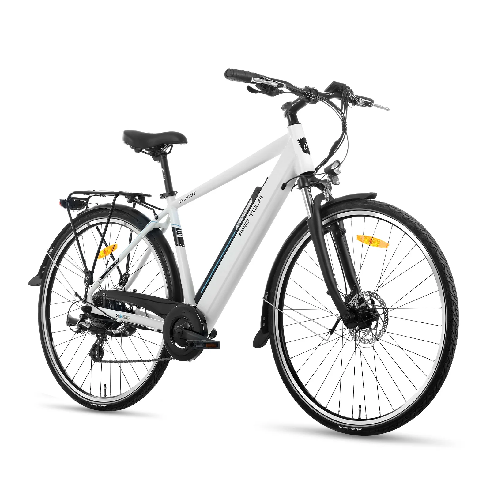 HILAND 28 Inch City Bike, 7-Speed Shimano Derailleur Gear, E-Bike, Urban Bike,250 W Motor, 36 V 10.4 Ah Lithium battery, 25 km/h