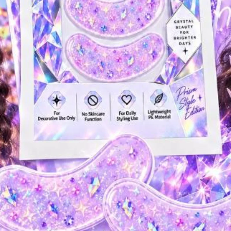 10Pcs Eyelid Mask Decorative Sticker Cute Colorful Eye Face Decor Sequins Decals For Festival Party Daily Makeup Styling