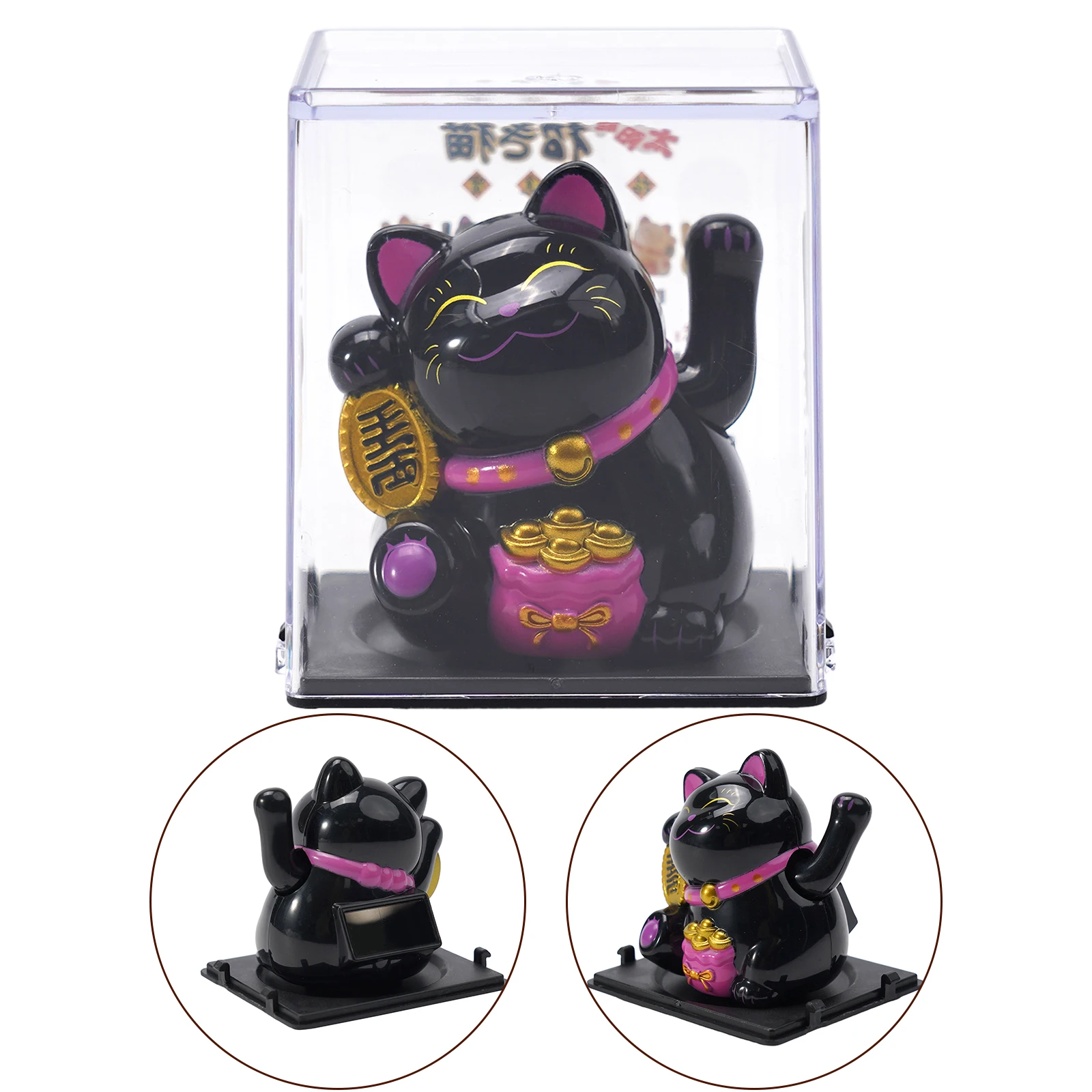 ตุ๊กตาตกแต่งแมวกวักนำโชคทำจากแผงหน้าปัดรถยนต์อุปกรณ์ตกแต่งรถยนต์อเนกประสงค์