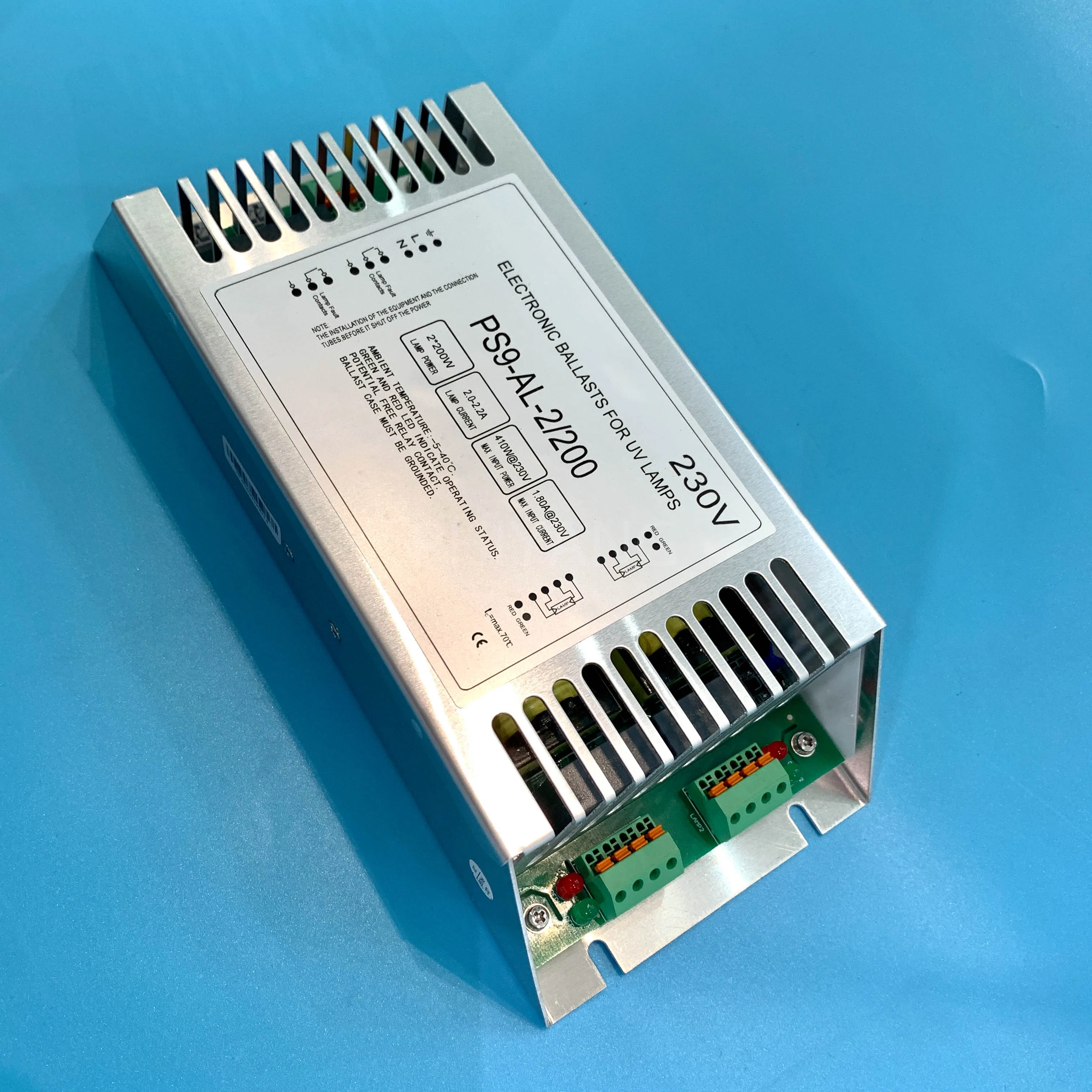 

PS9-AL-2/200 Lamp Driver Ultraviolet Light Electronic Ballast for 410W 230V 2-2.2A