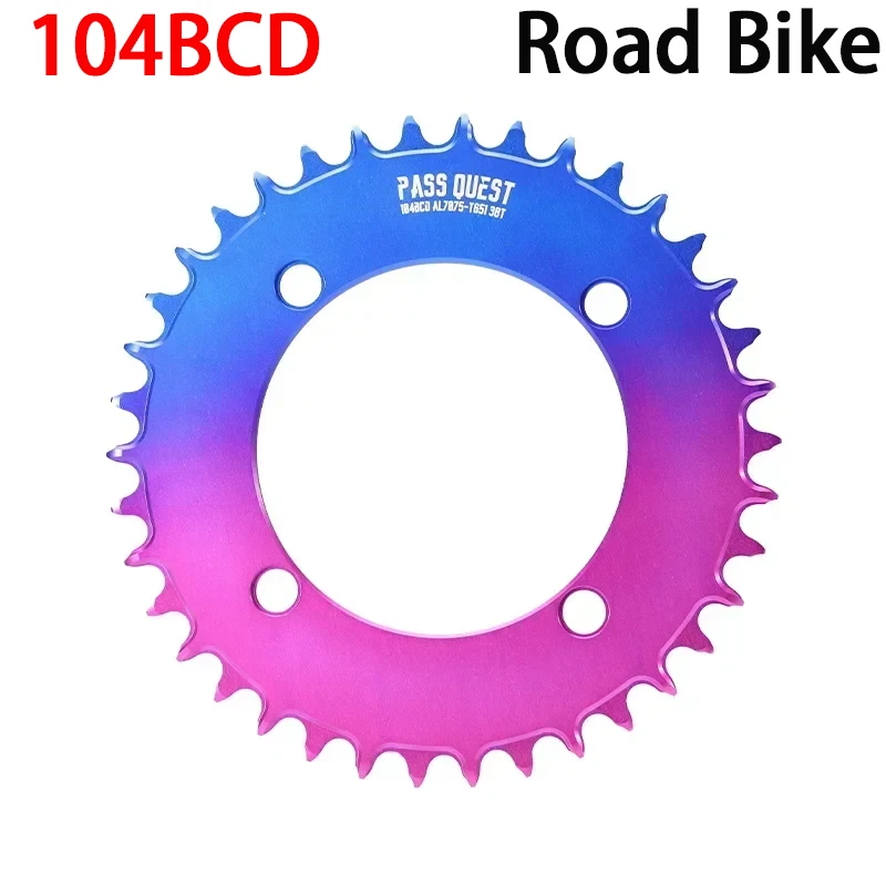 104 BCD Round AERO Colorful MTB Chainring Narrow Wide 32T 34T 36T 38T 40T bicycle Chainwheel crank mtb bike crowns