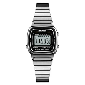 Skmei-female digital shit, stainless steel, with alarm, stanchity, sport, fashion, 1901 6 Main Sales Skmei Female - №3