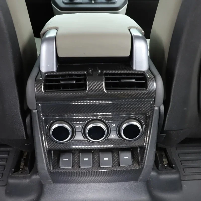 Suetlcoity For Land Rover Defender 110 130 2020-2025 Car Armrest Box Rear Air Outlet Cover Anti-kick Panel Car Accessories