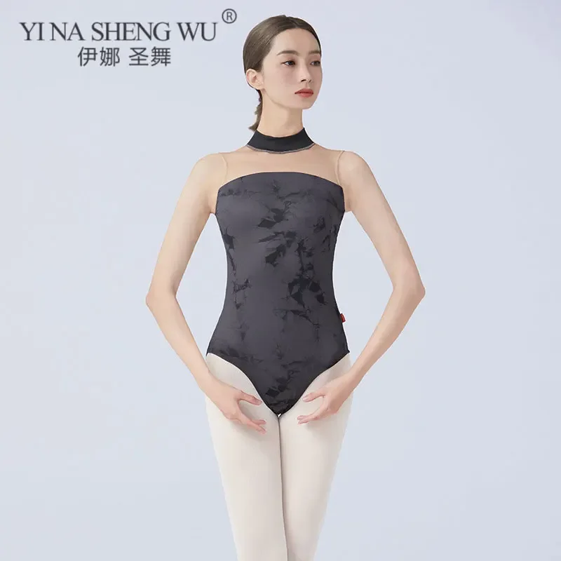 Dance Clothes Adult Classical Dance Gauze Summer Dance Jumpsuit Ballet Dance Practice Leotard Women Art Test Gymnastics Bodysuit