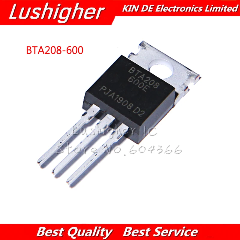 10pcs BTA208-600B TO220 BTA208 TO-220 600V 8A BTA208-600