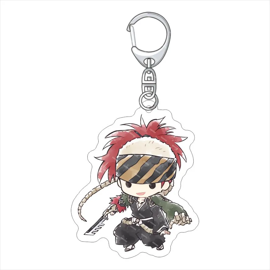 55MM Anime BLEACH‌ Figure Kurosaki Ichigo Ishida Uryu Aizen Sousuke Kuchiki Byakuya Abarai Renji Acrylic Key Chain Cute Gifts view 4