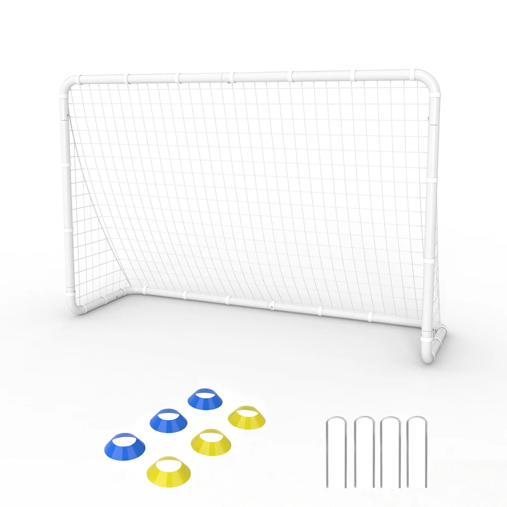 6X4FT Soccer Goal for Backyard Kids Portable Soccer Net with High-Strength Nets
