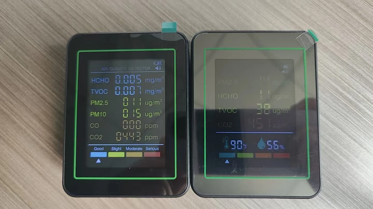 

CO2 6 In 1 Multifunctional Air Quality Meter Household Formaldehyde TVOC PM2.5 PM10 Carbon Dioxide CO Tester Monitor Air Detecto