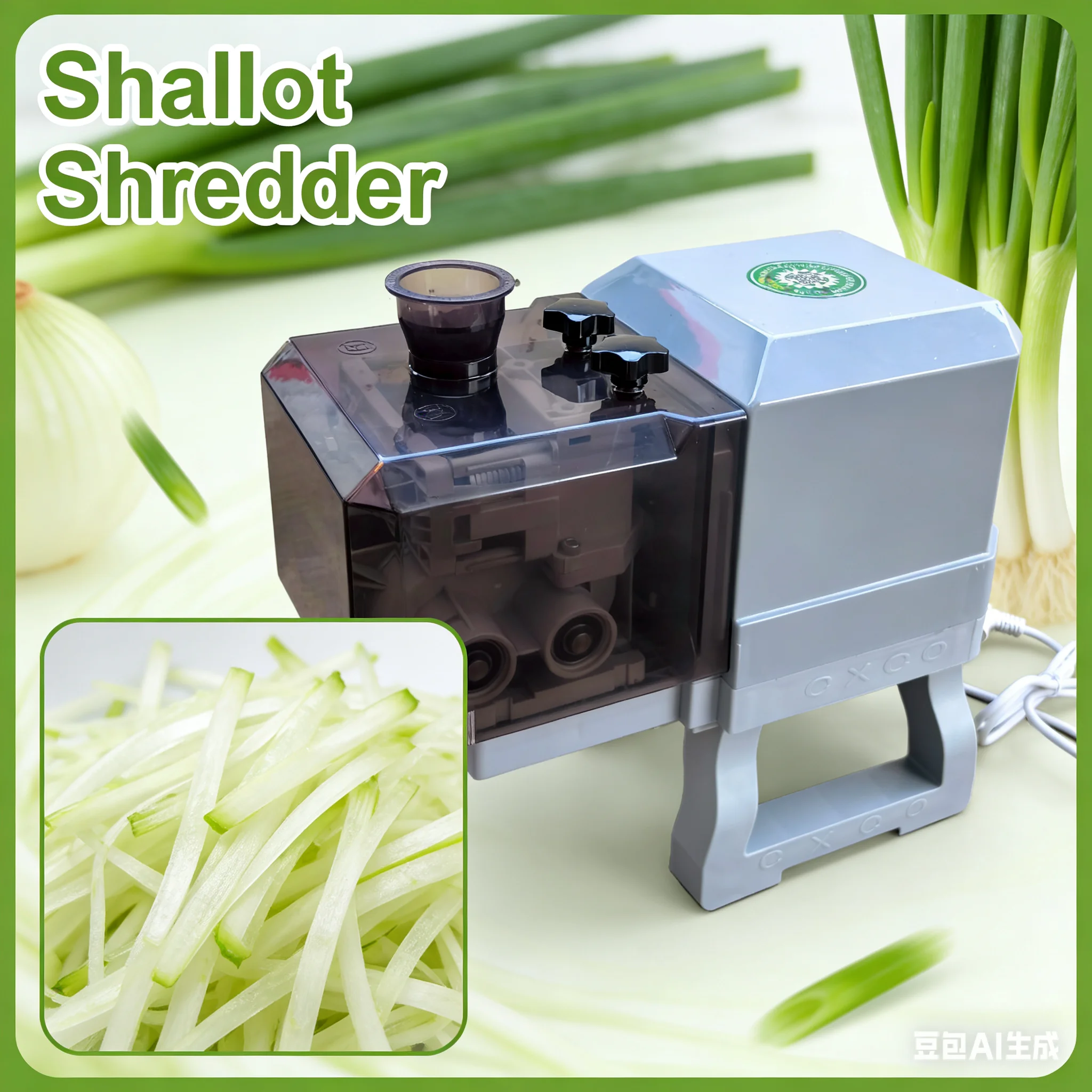 Automatic Vegetable Shredding Machine Stainless Steel Blade Commercial Green Onion Shred Machine