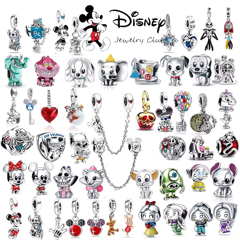 

MINISO новый Дисней DIY Микки Минни Винни и Стич ангел подвеска из бисера модные подвески DlY подходят оригинальный женский браслет ювелирные изделия подарок