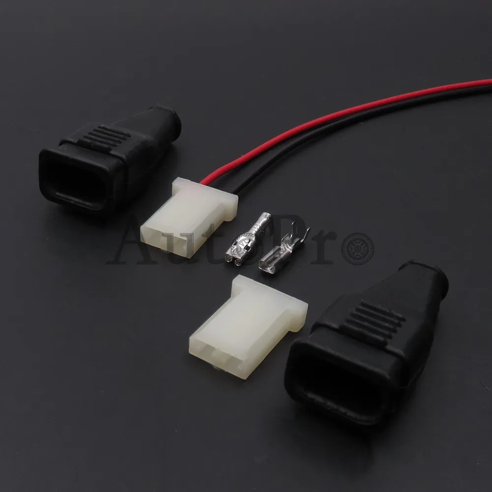 1 Set 2 Hole AC Assembly 2.8mm Automotive Connector Wire Harness Electrical Socket Car Modification Plug