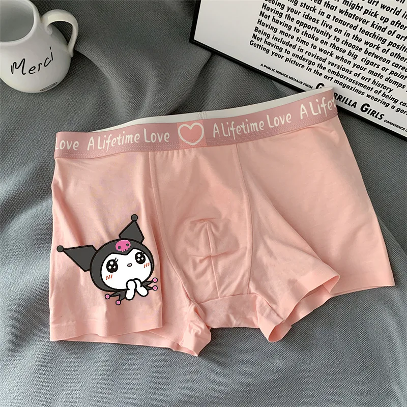 MINISO Kawaii Cartoon Anime Cute Sanrio My Melody Hello Kitty Kuromi Cinnamoroll Boxer Briefs Loose Breathable Underwear