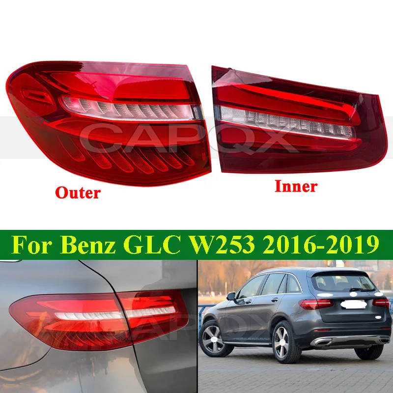 

CAPQX 1 Piece Rear Bumper Tail Light Tail Lamp For Benz GLC W253 2016-2019 Taillight Taillamp Brake Stop Light Rear Turn Light
