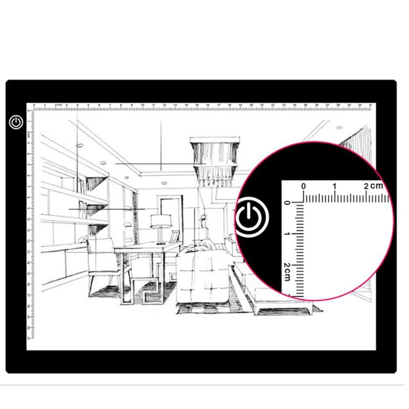 A4 LED Tracer Light Box Slim Light Pad,USB Power Drawing Copy Board Tattoo Tracing LED Light Table per disegnare, schizzi